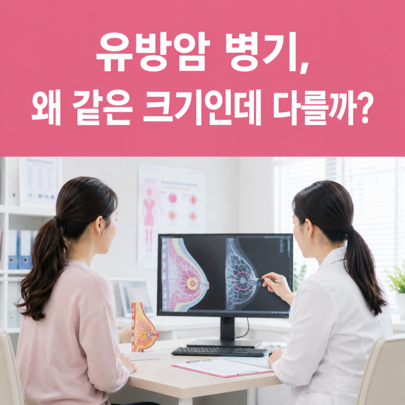 유방암 병기, 왜 같은 크기인데 다를까?