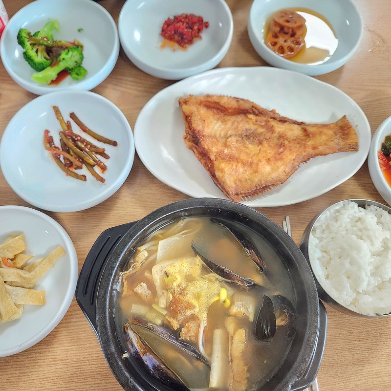 양양 감나무식당 황태해장국 가자미구이 웨이팅