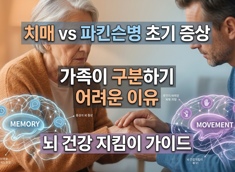 치매와 파킨슨병 차이, 기억력보다 먼저 확인할 변화
