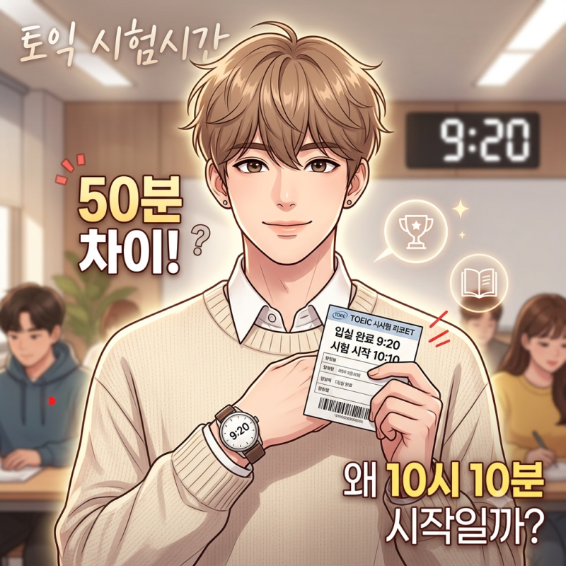토익 시험시간, 입실은 9시 20분인데 왜 시작은 10시 10분일까?