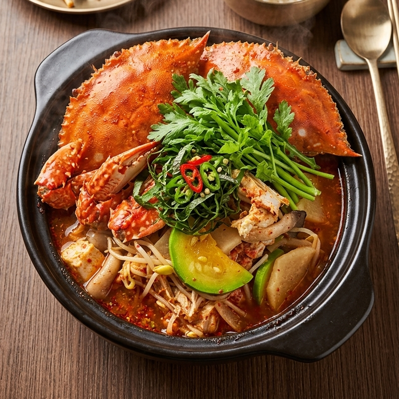 냉동꽃게요리 꽃게탕 레시피 매운탕 양념장 맛있게 끓이는법 꽃게손질법