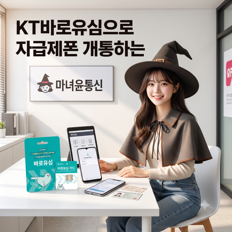 KT바로유심으로 자급제폰 개통하는 순서