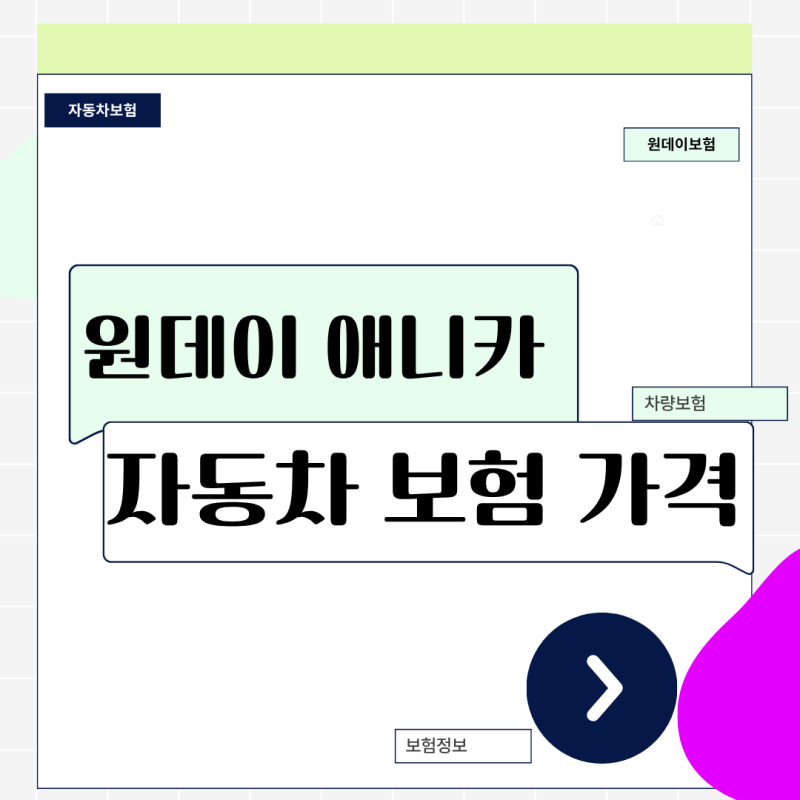 원데이 애니카 자동차 보험 가격 비교 및 하루 운전 필수 체크