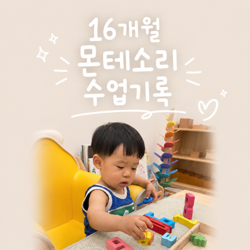 돌부터 시작한 몬테소리 센터 | 16개월 아기 수업기록 (소근육,협응심 기르기)
