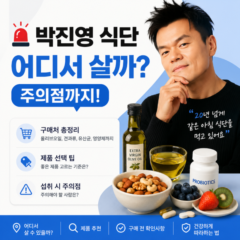박진영 식단, 어디서 살 수 있을까? 20년째 아침 식단 구매처 총정리