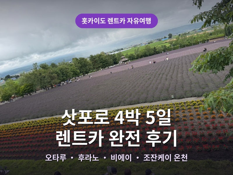 삿포로 4박5일 렌트카 자유여행 완전 후기 · 오타루·후라노·비에이·조잔케이 · 온천·라벤....