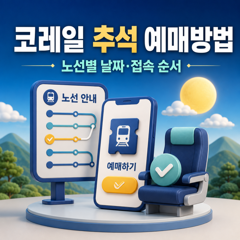 코레일 추석 예매방법, 노선별 날짜를 잘못 보면 좌석을 놓친다