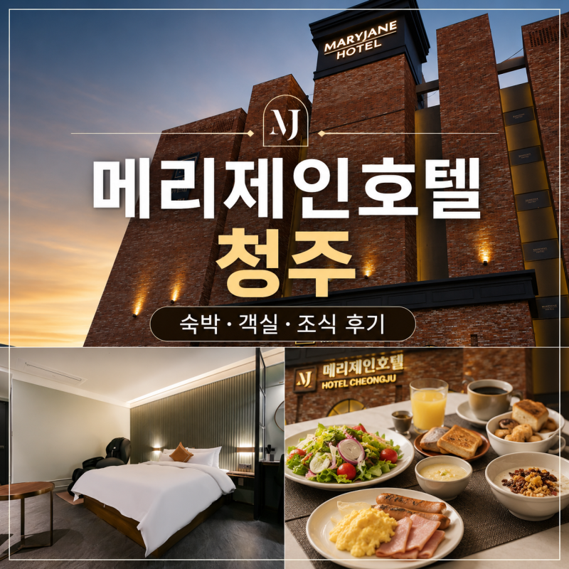 [청주 호텔] 청주 복대동 호텔 숙박, 조식 솔직 후기 - 메리제인호텔 -