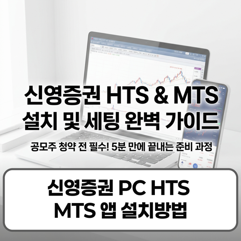 신영증권 PC HTS MTS 앱 설치방법 공모주 청약 가이드