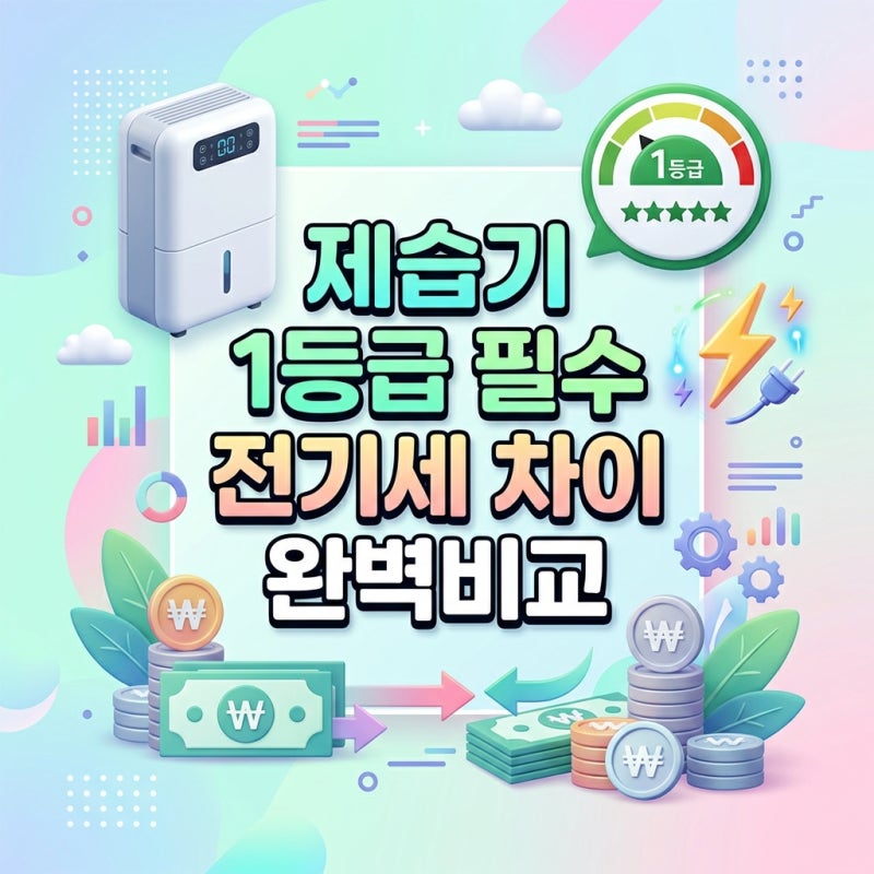 제습기 1등급 3등급 전기세 차이: 장마철 한 달 요금 비교