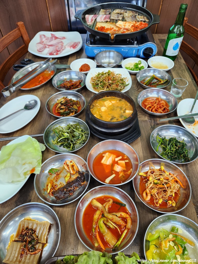 [천안] 영야식_천안 냉동삼겹살&15첩 백반 조합, 청국장 맛집