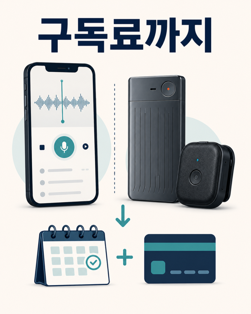 AI 녹음기 살 가치가 있을까, 스마트폰 앱과 구독료까지 비교