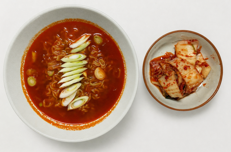 하림 양푼김치찌개 라면, 얼큰한 국물이 매력적인 야식 추천