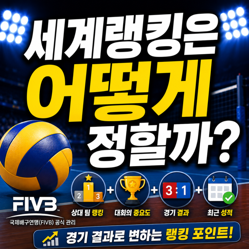 배구 세계랭킹은 어떻게 정할까? 계산 방법