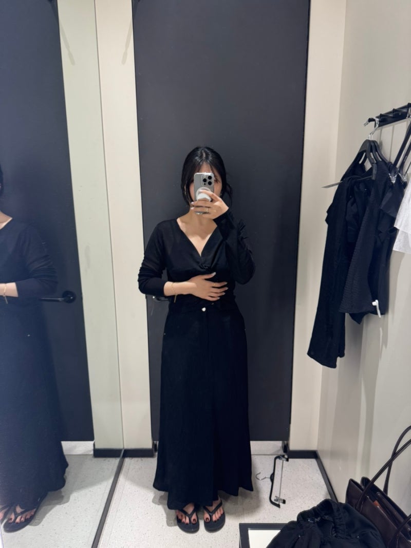 미쏘 MIXXO 여름 시스루 가디건 살안타템 추천 롱기장 치마 롱스커트 피팅 후기 수원 스타필드