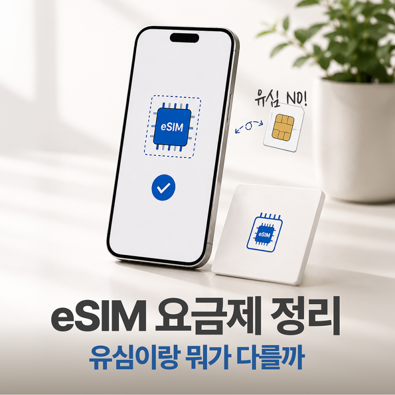 eSIM 요금제 정리 - 유심이랑 뭐가 다를까, 개통 전 알아둘 것