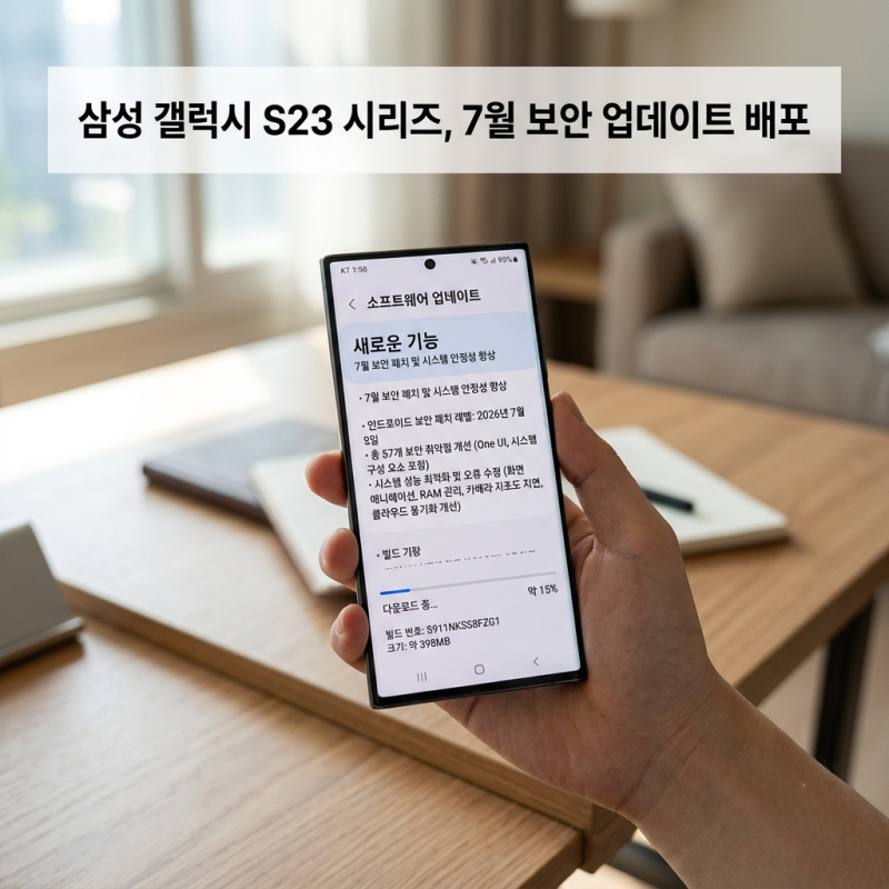 삼성 갤럭시 S23 시리즈, 7월 보안 업데이트 배포