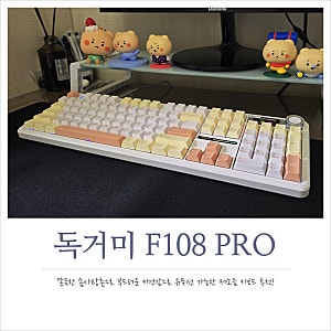 타건감 좋은 저소음 키보드 추천! 독거미 AULA F108 PRO 솜사탕축 경우축