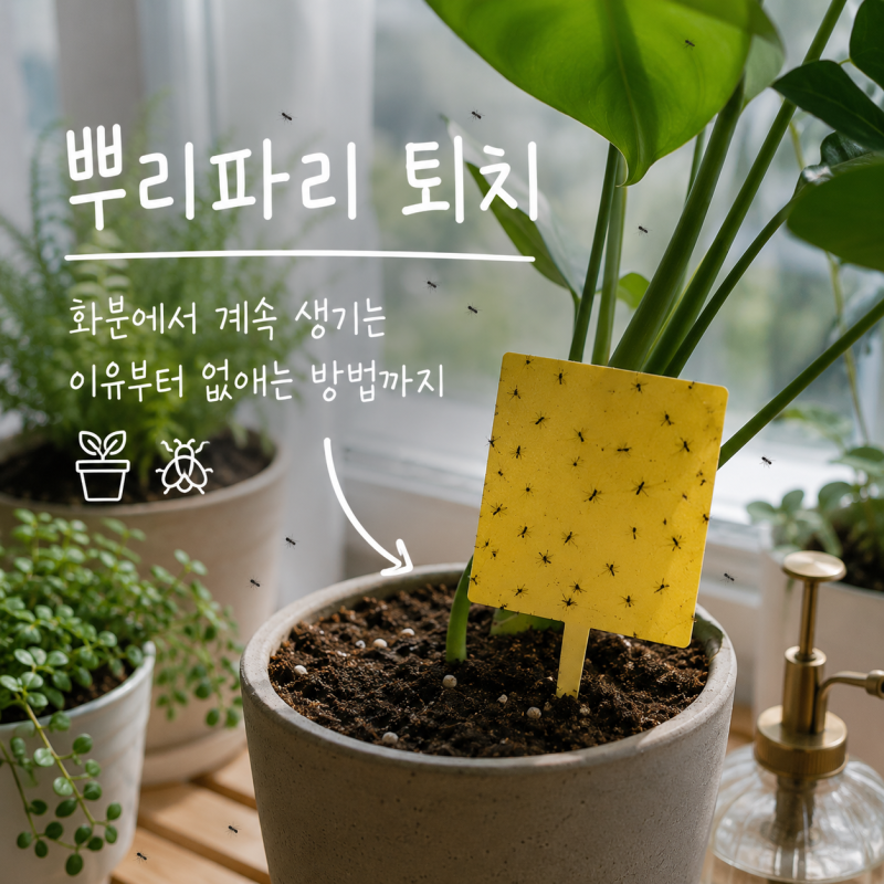 뿌리파리 퇴치, 화분에서 계속 생기는 이유부터 없애는 방법까지