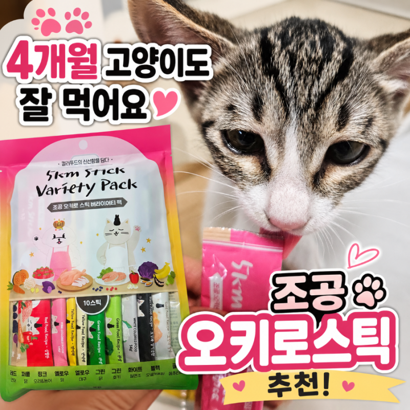 조공츄르 추천! 4개월 아기고양이도 잘 먹은 고양이간식 조공오키로스틱 후기
