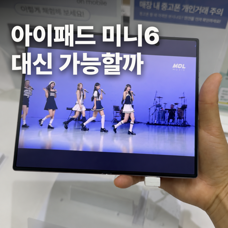 갤럭시 Z 폴드8 실물 후기 | 아이패드 미니6 대체 가능할까