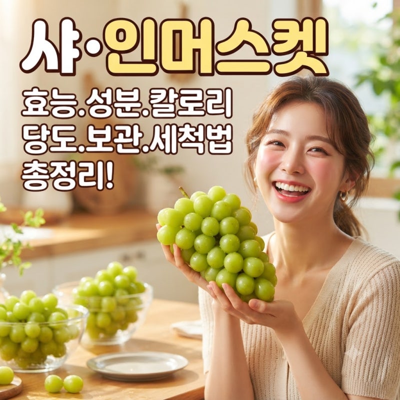 샤인머스켓 효능 성분 칼로리 당도 보관 세척법 총정리