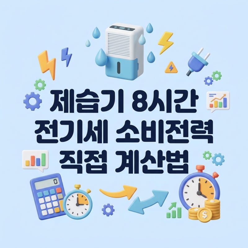제습기 전기세 8시간 틀면 얼마? 하루 사용량 직접 계산법