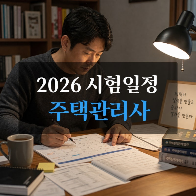2026 주택관리사 시험일정, 1차 2차 구조 한번에 파악하기