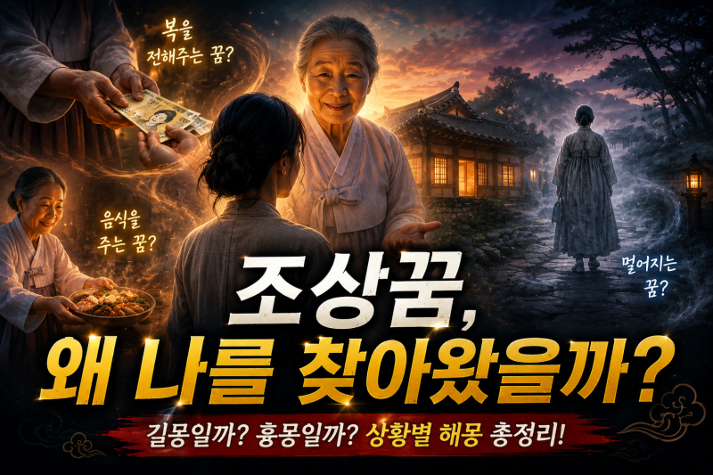 조상꿈 해몽 50가지｜돌아가신 조상·돈을 주는 꿈·따라가는 꿈 총정리