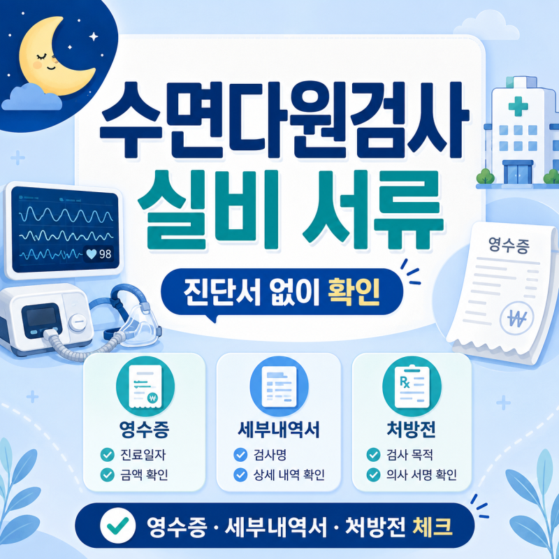 수면다원검사 실비 청구, 진단서 없이 가능한 서류는?