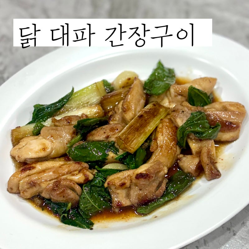 닭 대파 간장구이 레시피 닭다리살 데리야끼조림 만들기