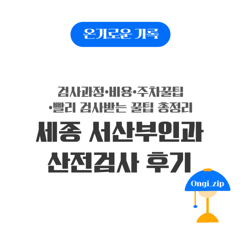 세종 서산부인과 산전검사 후기 | 주차꿀팁·검사과정·비용·검사 빨리 받는 꿀팁