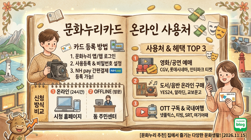 [문화누리카드 온라인 사용처] 넷플릭스·서점·KTX 온라인 결제 방법 총정리!