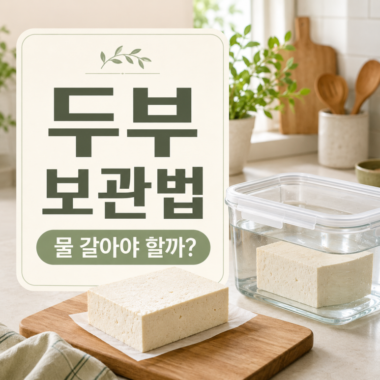 두부 보관법, 개봉 후 물에 담가야 할까? 냉장·냉동 보관기간