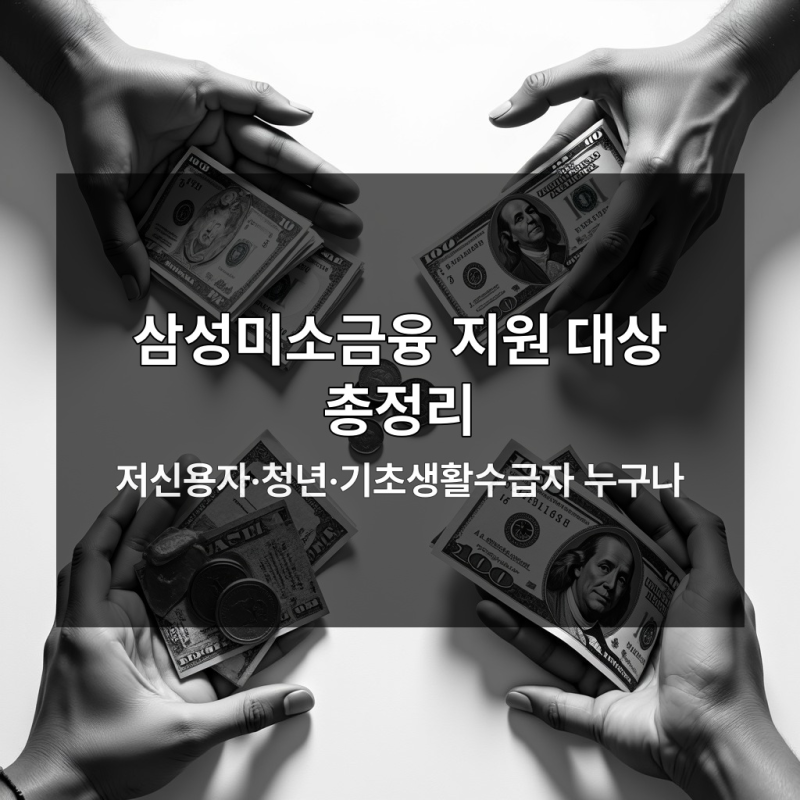 저신용자와 청년들 비상 삼성미소금융재단 대출 필독 가이드