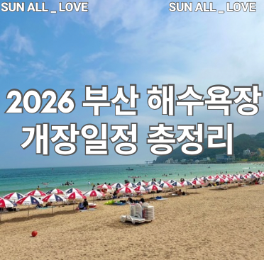 2026 부산 해수욕장 개장 일정 총정리! 아이와 가기 좋은 다대포부터 드론쇼까지