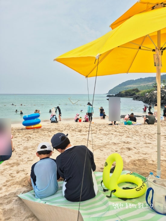 제주도 가족여행 3일차 : 함덕비치스테이제주 패밀리 시티뷰&조식 후기, 함덕해수욕장 파라....