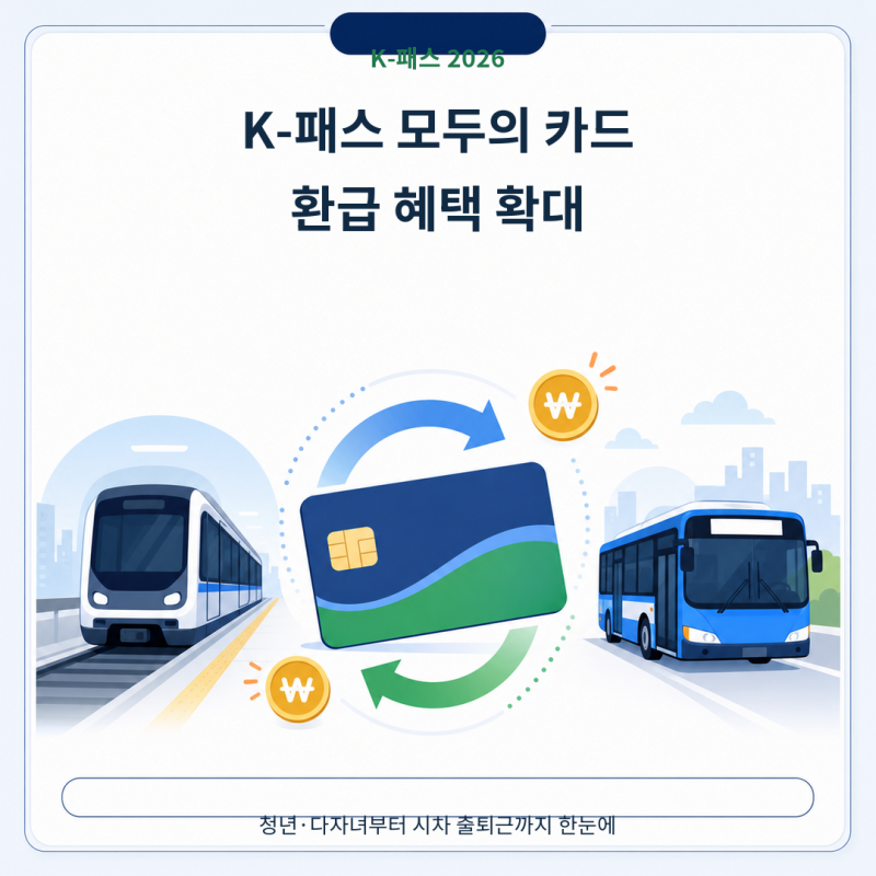 K-패스 모두의 카드 환급률 확대｜다자녀·청년 교통비 혜택 총정리