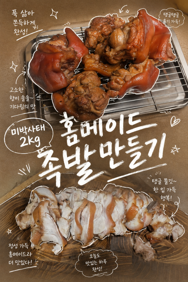 돼지고기 미박사태로 홈메이드 족발 만들기