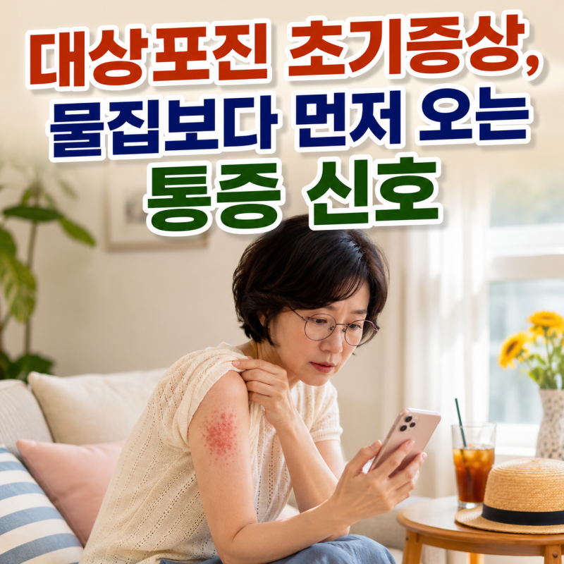 대상포진 초기증상, 물집보다 먼저 오는 통증 신호