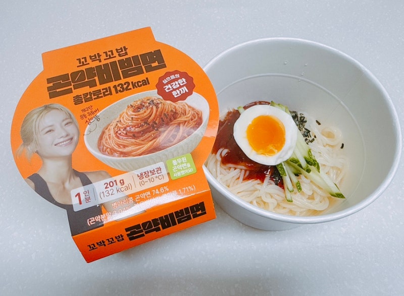 GS25 꼬박꼬밥 곤약비빔면 후기, 곤약냉소바와 비교!