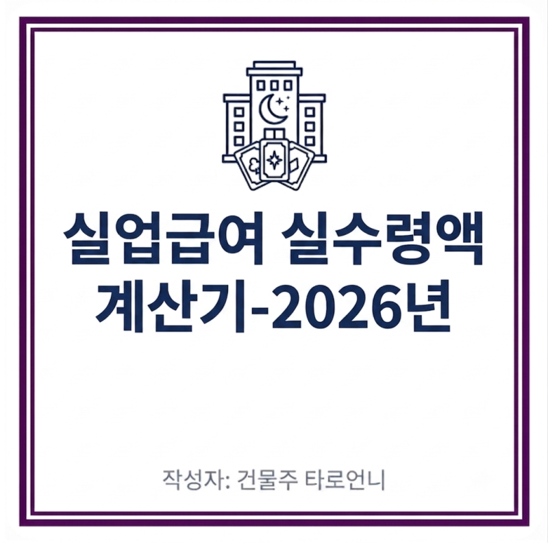 2026년 실업급여 계산법 (계산기 포함)