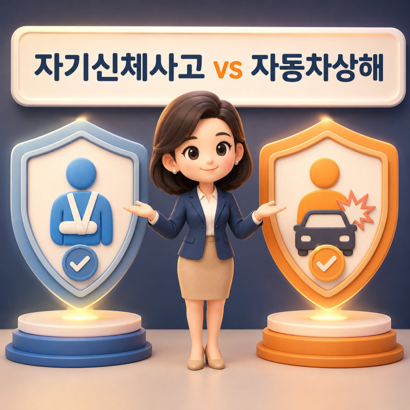 자기신체사고 vs 자동차상해 차이점 총정리! 보험료보다 중요한 선택 기준은?