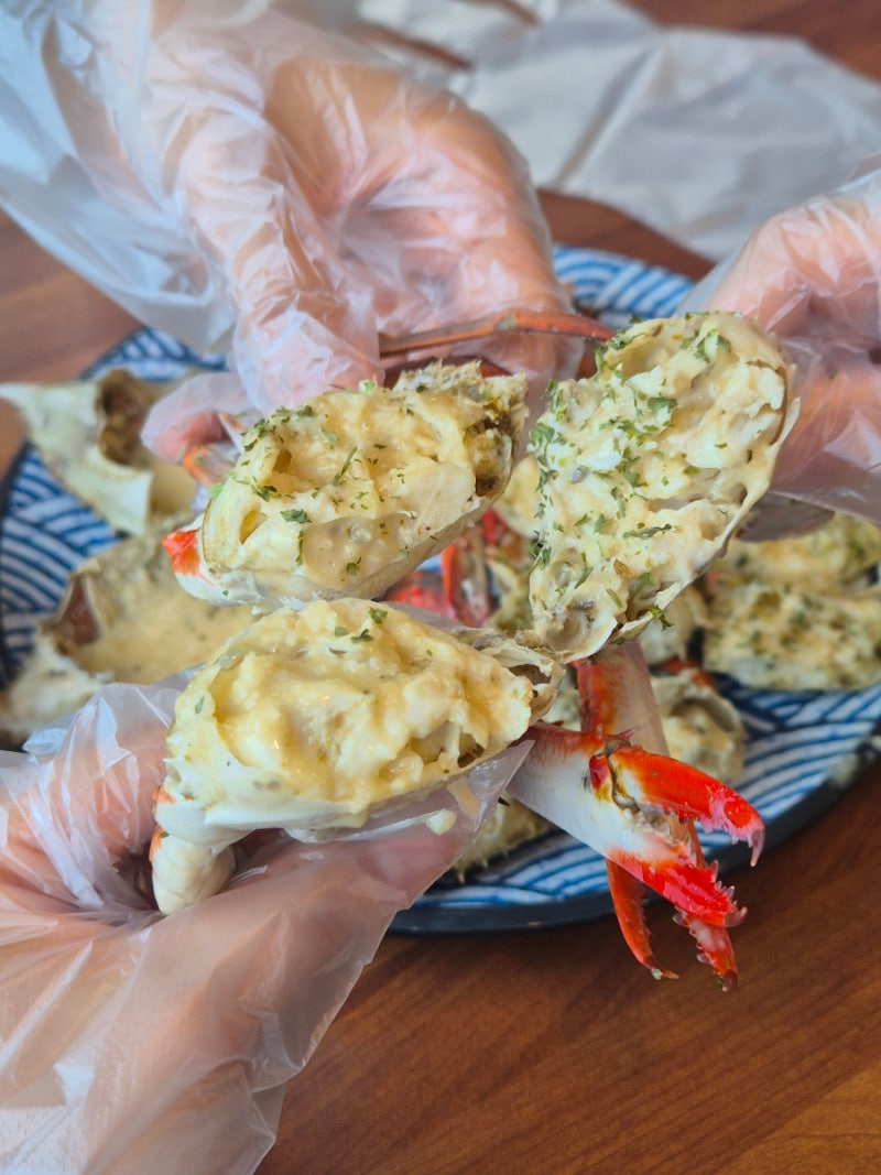 오이도 점심 맛집 꽃새담 오이도점 갈릭마요 꽃게찜 후기