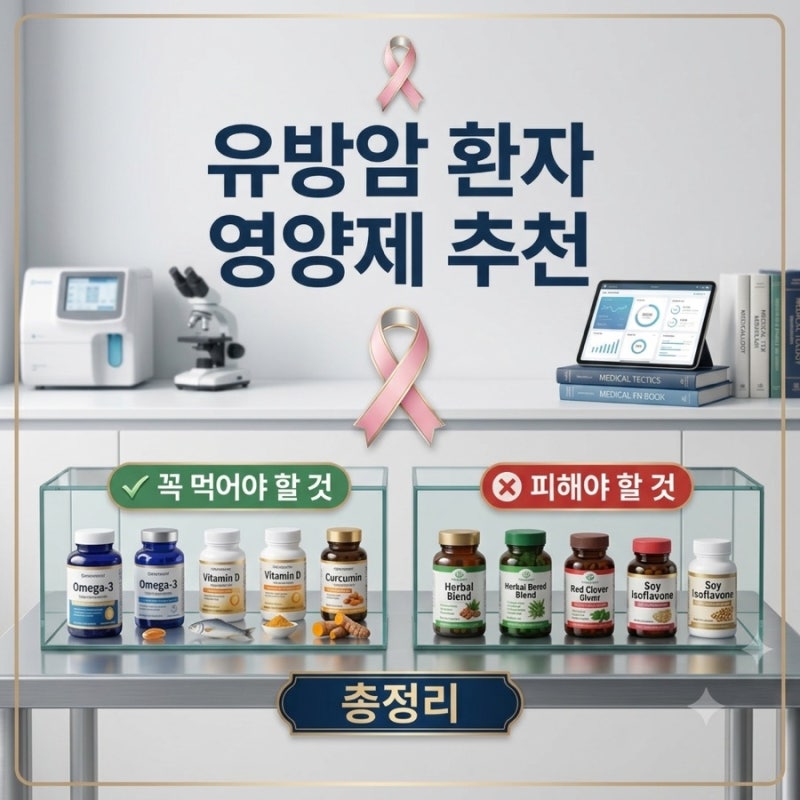 유방암 환자 영양제 추천 꼭 먹어야 할 것과 피해야 할 영양제 총정리
