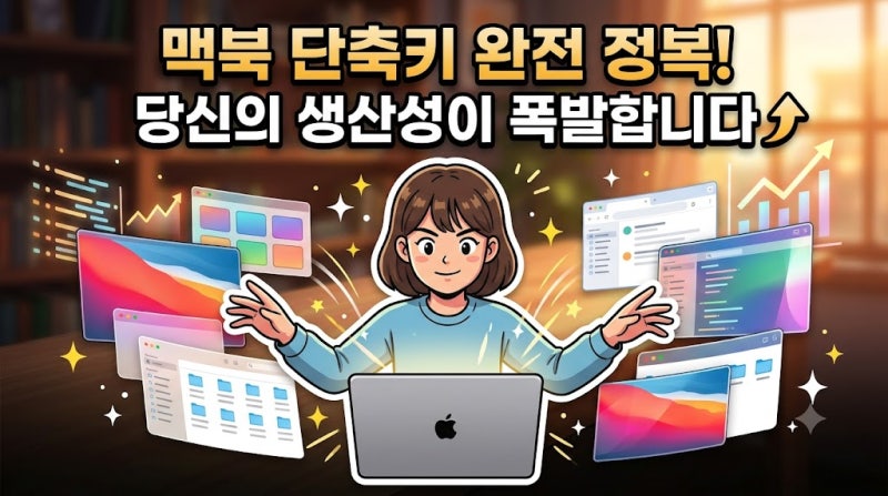 [맥북 꿀팁] 창 사라짐 완벽 해결! Cmd+H 와 최소화 차이점 (마우스 없이 1초 복구 단축키)