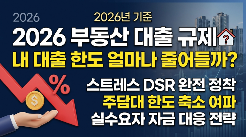 부동산 및 가계부채 정책 변화와 스트레스DSR적용에 따른 주택담보대출 한도 영향(+++내 집 마....