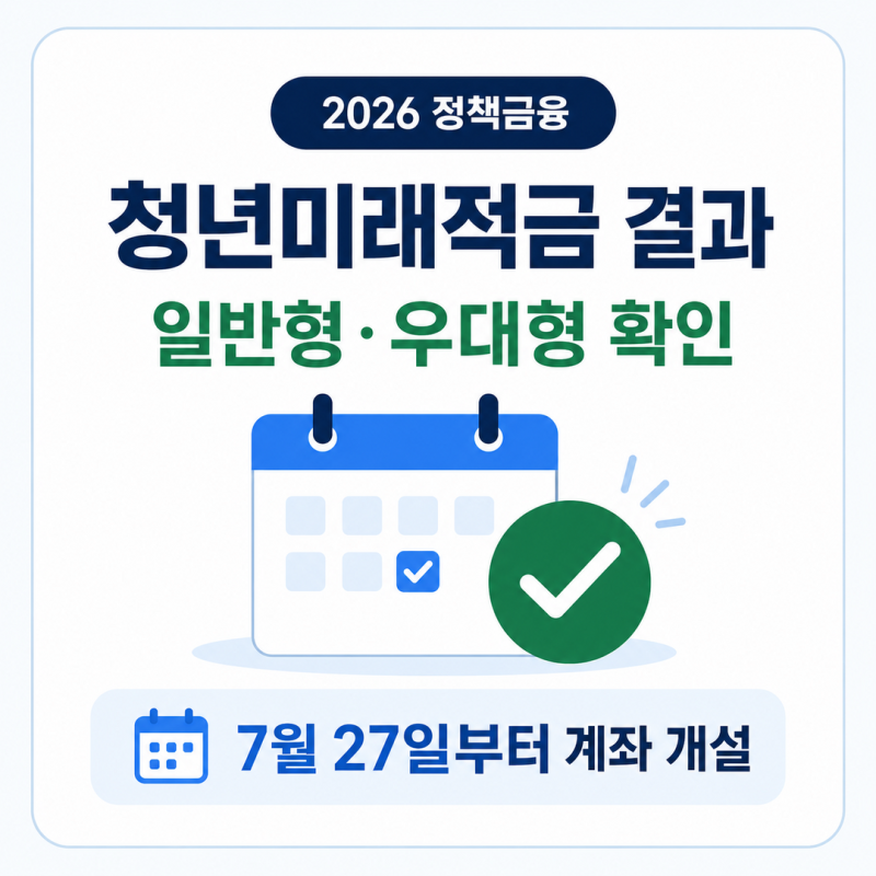 2026 청년미래적금 결과｜일반형·우대형 차이와 계좌개설 방법