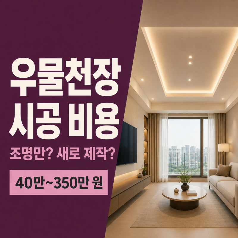 우물천장 시공 비용 2026 — 간접조명만 할 때와 새로 만들 때 얼마일까?