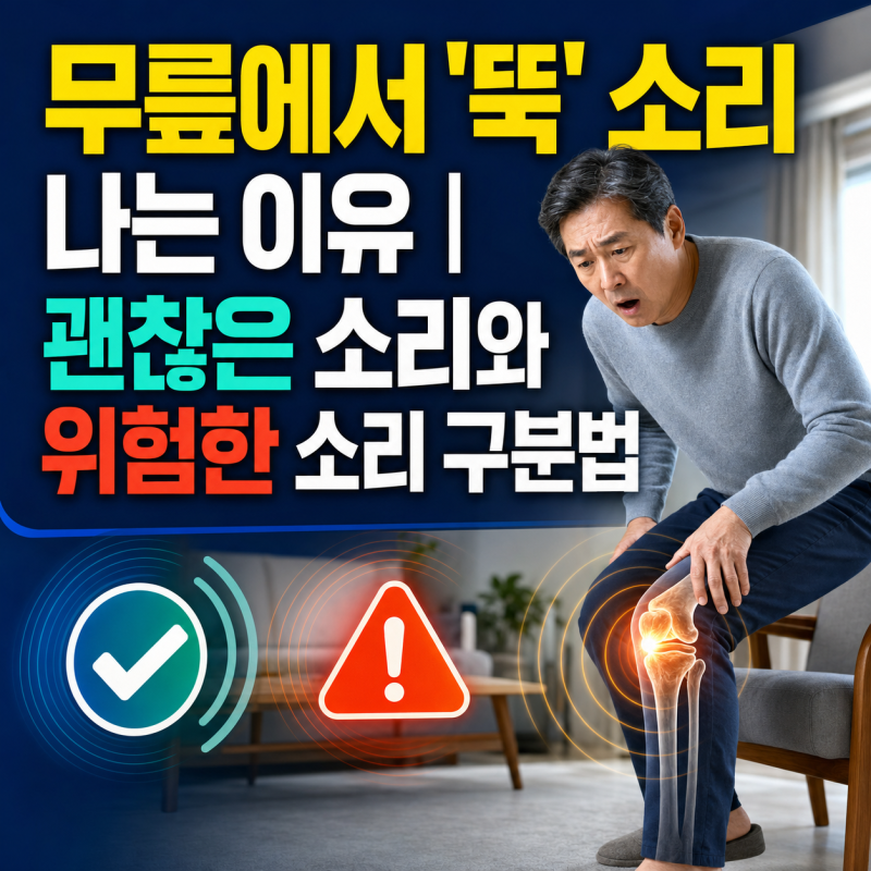 무릎에서 '뚝' 소리 나는 이유 | 괜찮은 소리와 위험한 소리 구분법